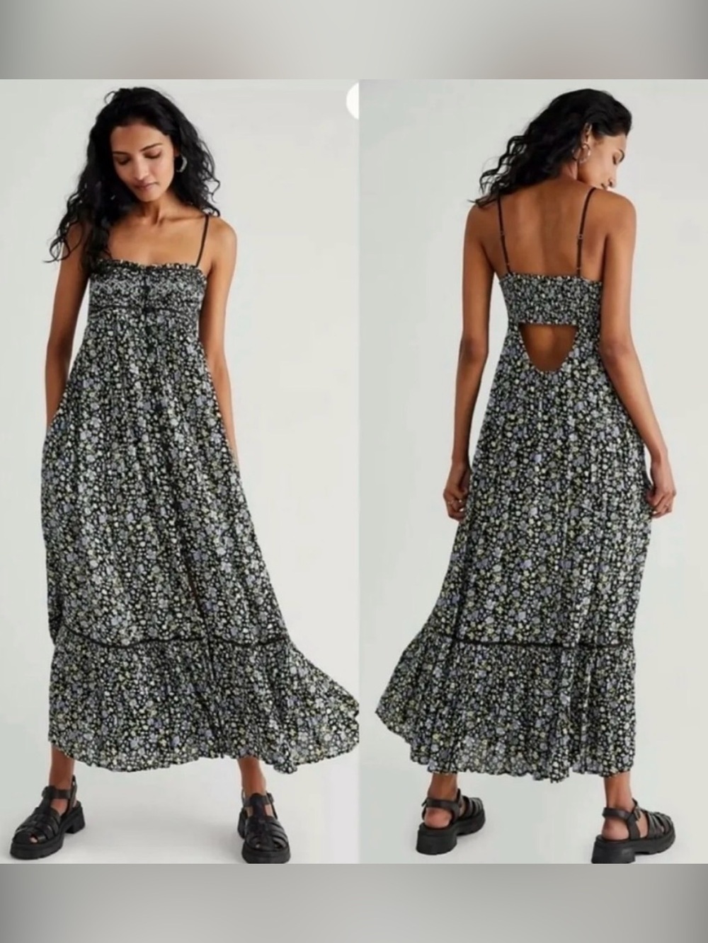 Free people floral maxi dress